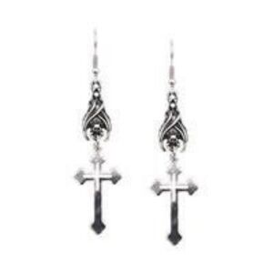 Fashion jewelry bat cross earrings